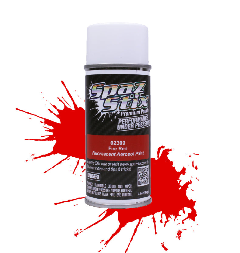 Spaz Stix FIRE RED FLUORESCENT AEROSOL PAINT 3.5OZ Default Title