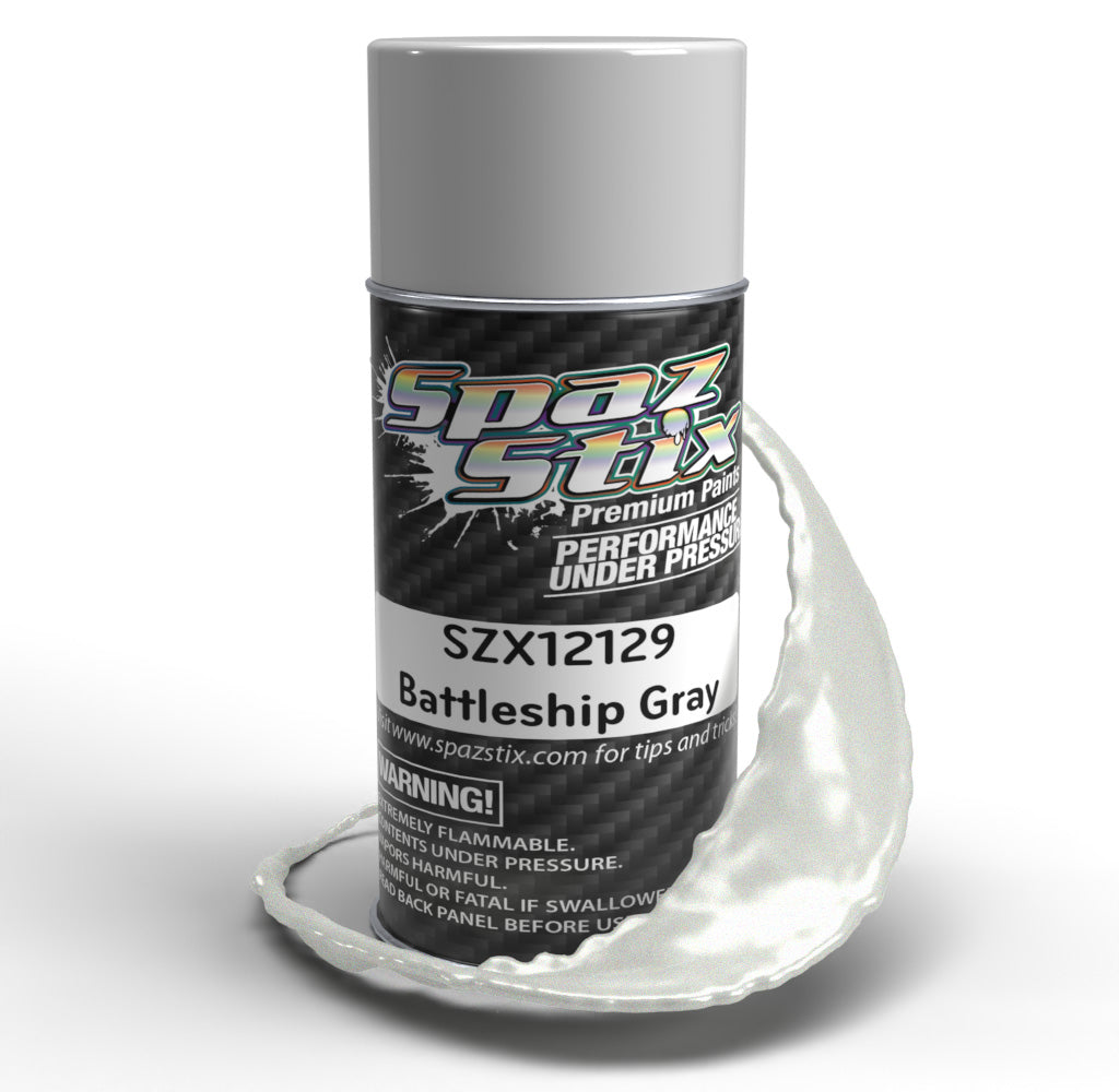 Spaz Stix Battleship Gray Aerosol Paint 3.5oz Can Default Title