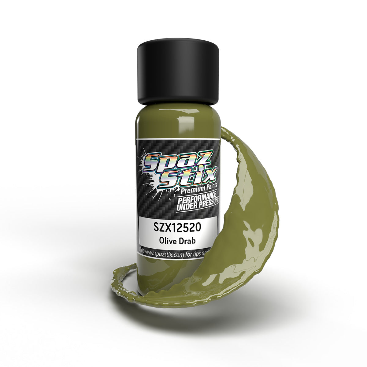 Spaz Stix Olive Drab Airbrush Ready Paint, 2oz Bottle 12520