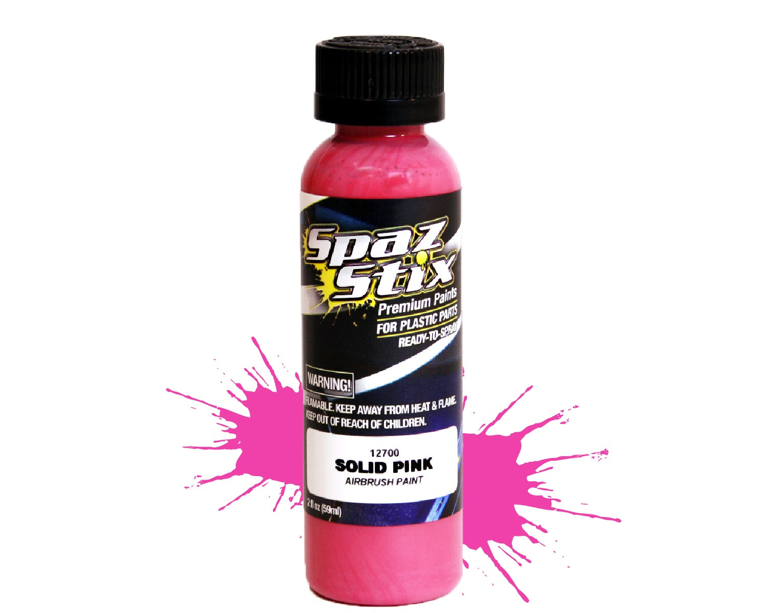 Spaz Stix SOLID PINK AIRBRUSH PAINT 2OZ Default Title