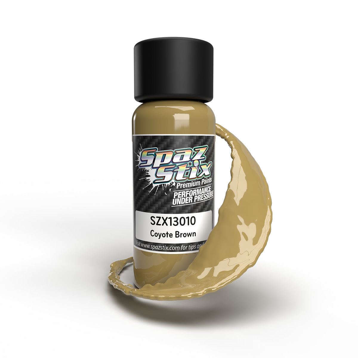 Spaz Stix Coyote Brown Airbrush Ready Paint, 2oz Bottle 13010