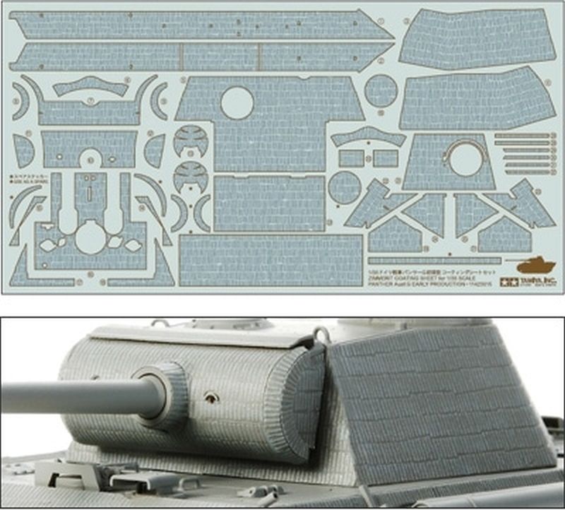 Tamiya 1/35 Zimmerit Coating Sheet, Panther Ausf.G Early Prod. 12646