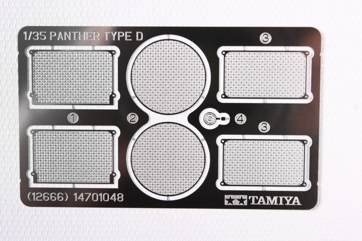 Tamiya 1/35 Photo Etched Grille Set, German Panther Ausf.D 12666