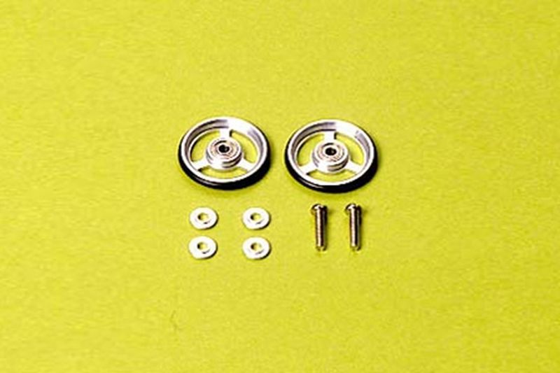 Tamiya JR 3-Spoke Ball-Race Rollers (17mm/Aluminum) 15161