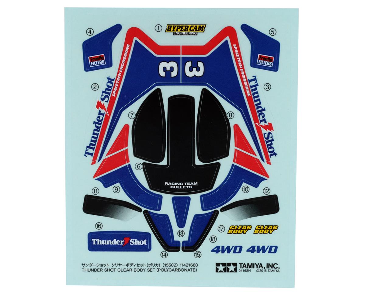 Tamiya JR Thunder Shot Clear Body Set Polycarbonate