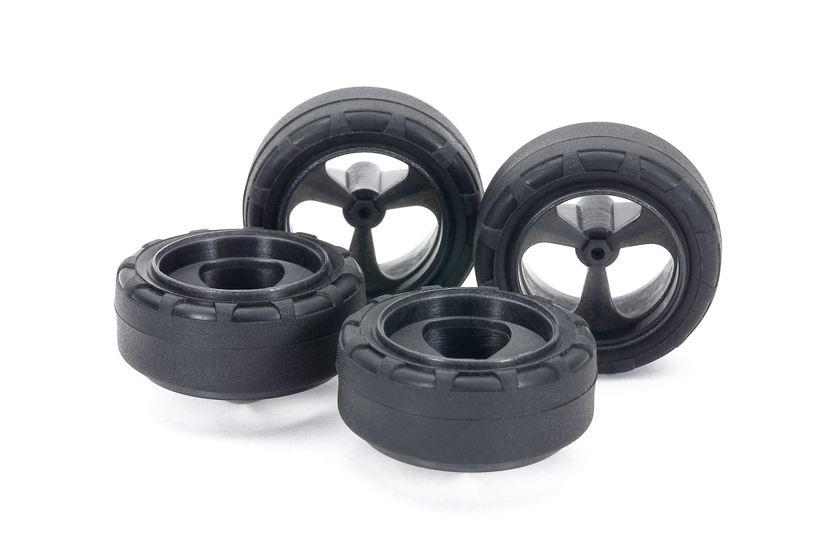 Tamiya Small Diameter Low Friction Narrow Tires (24mm) & Carbon 15541