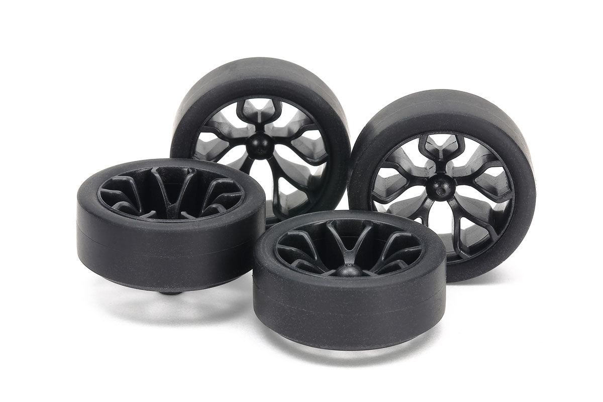 Tamiya Super Hard Small Diameter Low- Profile Tires (26mm) & Carbon 15542