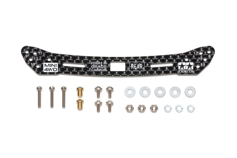 Tamiya Mini 4WD HG Carbon Wide Rear Plate 2mm Sliding Damper Upgrade