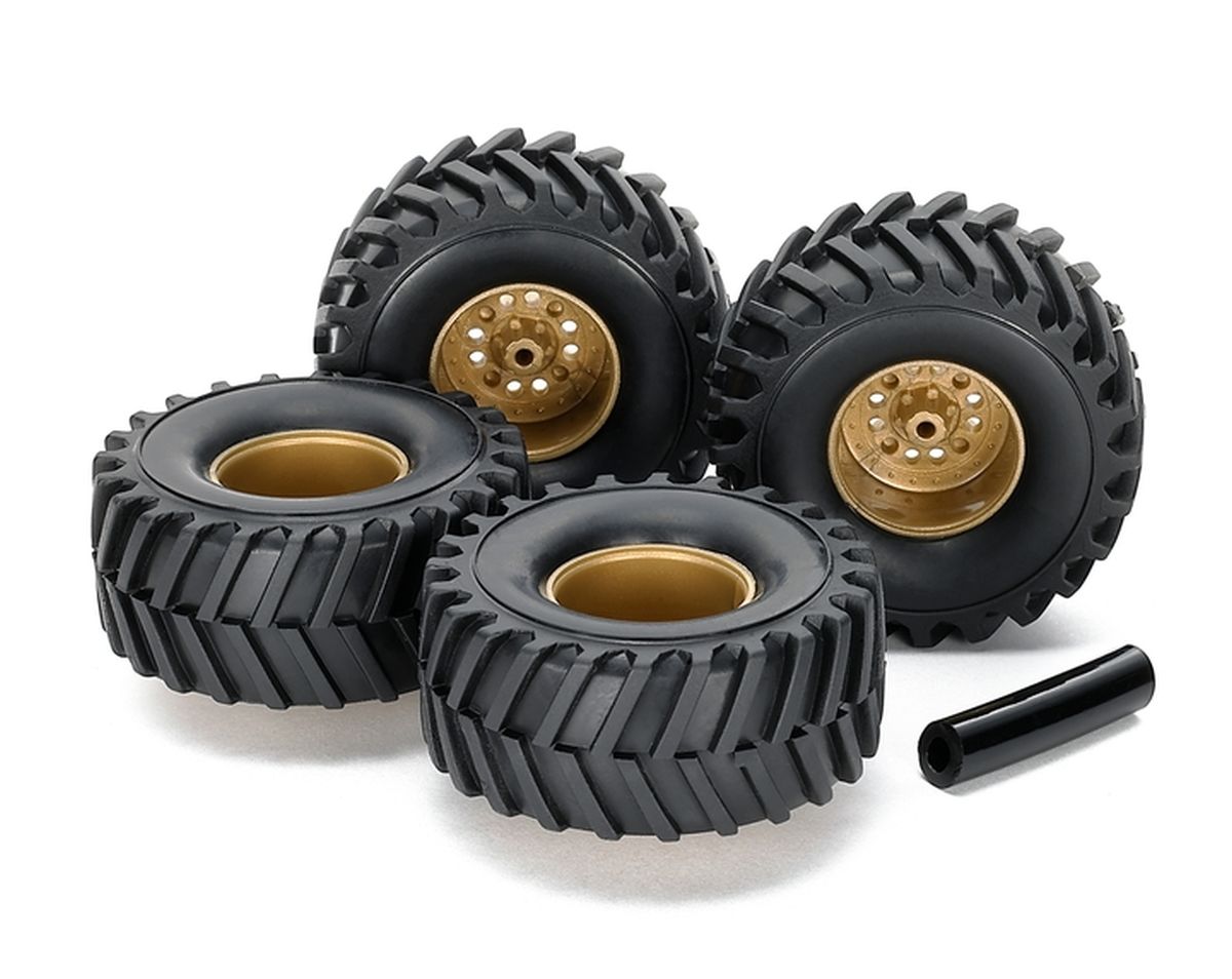 Tamiya JR Large Dia Tire/Wheel Set, EX Chassis Wide Tread