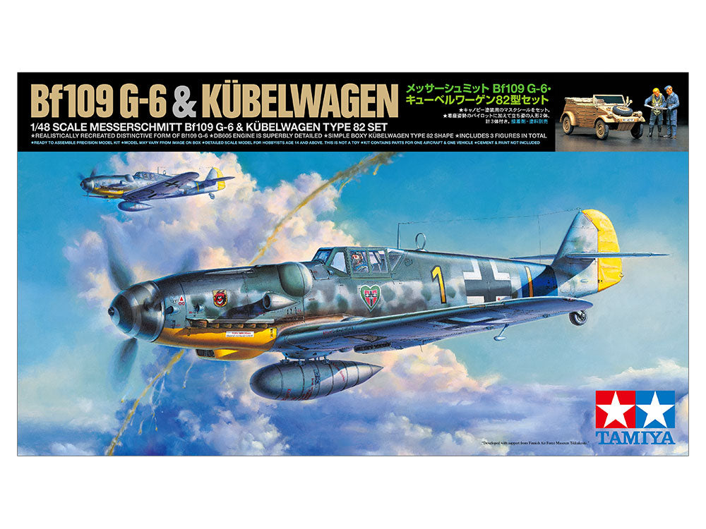 Tamiya 1/48 Messerschmitt Bf109 G-6 & Kubelwagen Type 82 Plastic