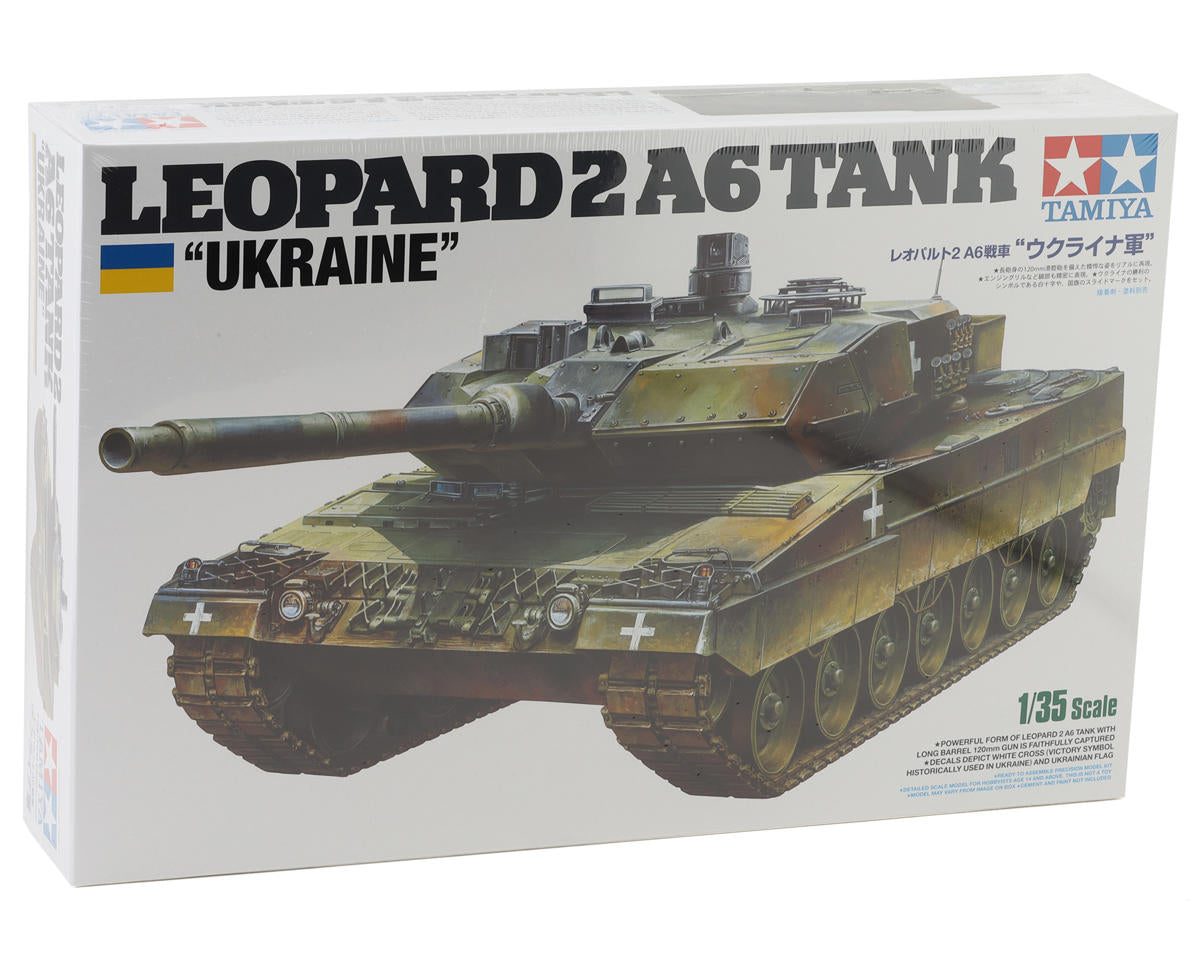 Tamiya 1/35 Leopard 2 A6 Tank Ukraine Plastic Model