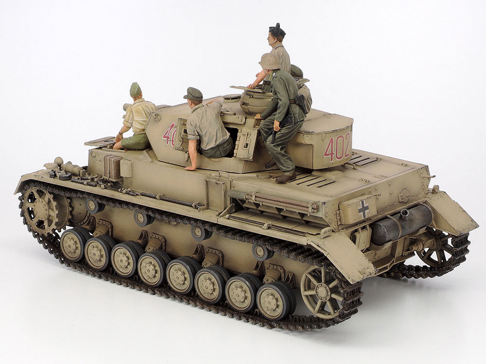 Tamiya 1/35 German Tank Panzer IV Ausf.F & Motorcycle Model Set 25208