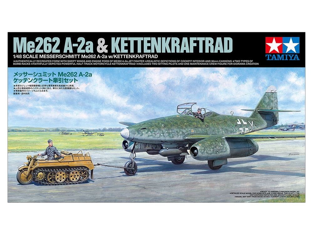 Tamiya 1/48 Messerschmitt Me262 A-2a with Kettenkraftrad 25215