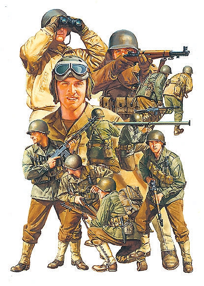 Tamiya 1/48 WWII US Army Infantry GI Set Plastic Model Figures