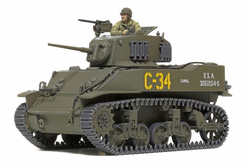 Tamiya 1/48 US LightTank M5A1 Stuart, Plastic Model 32606