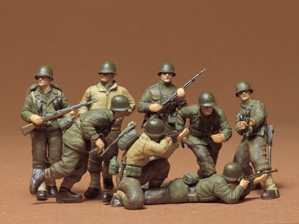Tamiya 1/35 US Infantry European Theater WWII Plastic Model Figures Set