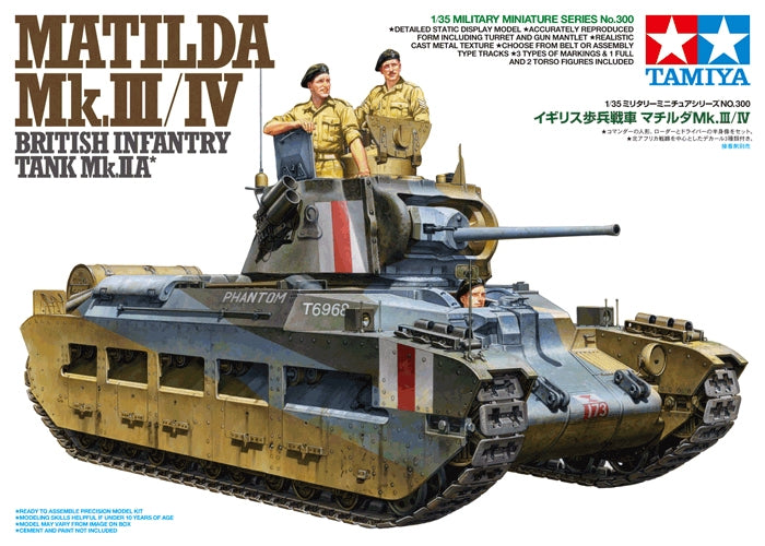 Tamiya 1/35 British Matilda Mk.III/IV Infantry Tank Plastic Model Kit