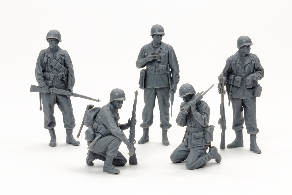 Tamiya 1/35 US Infantry Scout Set WWII Plastic Model Figures (5 Figures)
