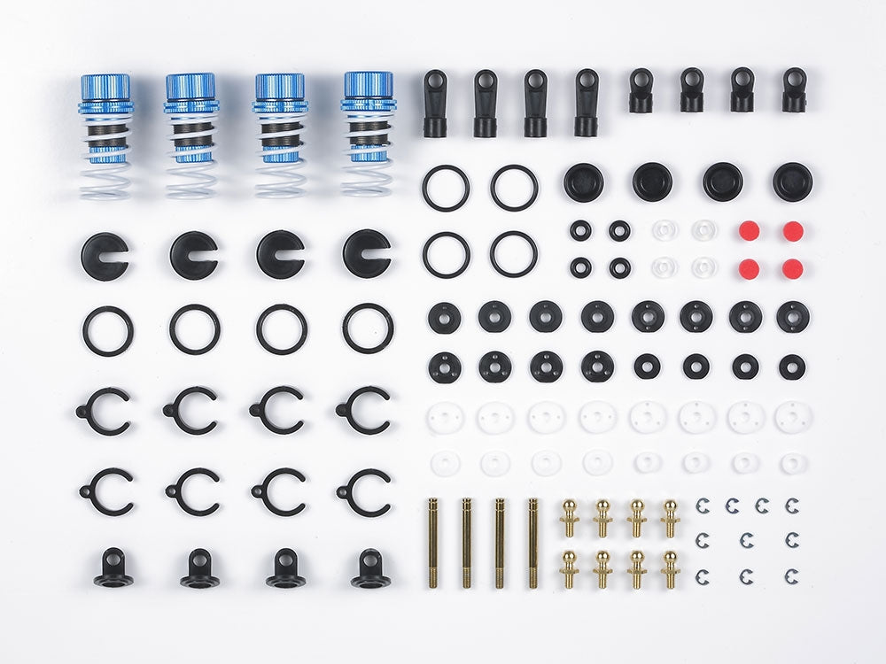 Tamiya TRF Special Damper Set High-Grade Racing Shocks 4pcs with Blue Accents