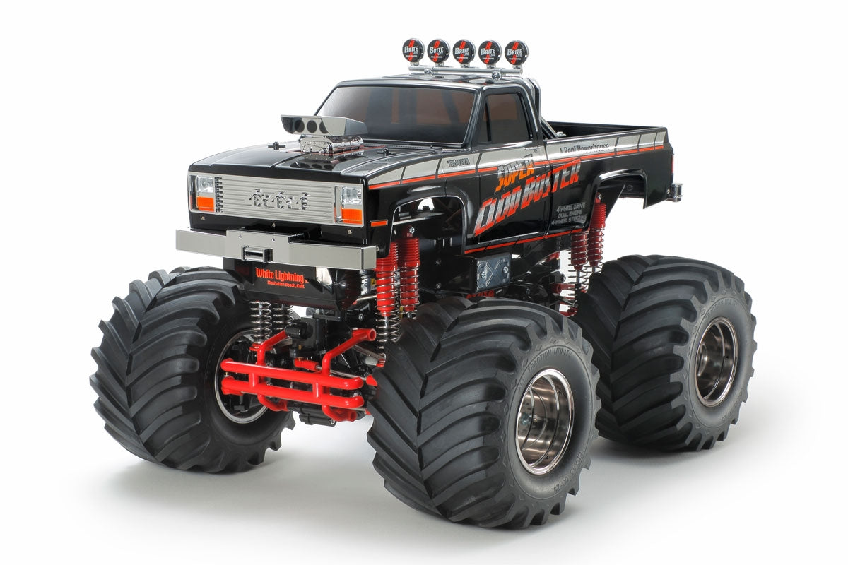 Tamiya Super Clod Buster 1/10 Scale 4WD Electric Monster Truck Kit Twin Motor 4-Wheel Steering Black Edition Limited