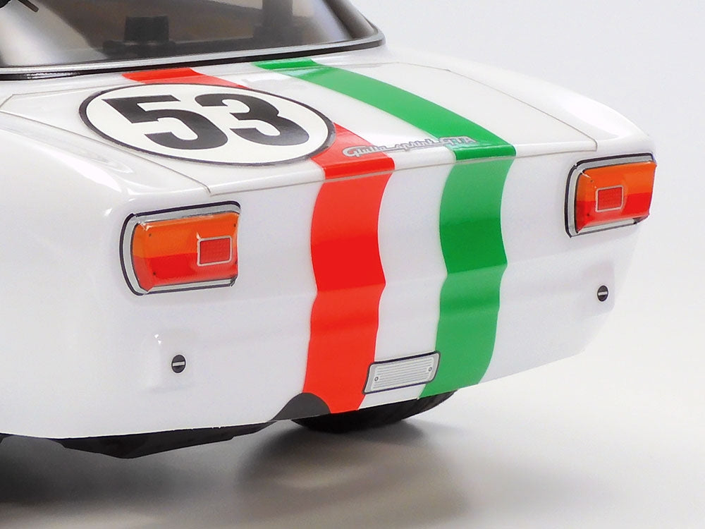 Tamiya RC 1/10 Touring Car Alfa Romeo Giulia Sprint, MB-01 GTA White Painted Body 47501