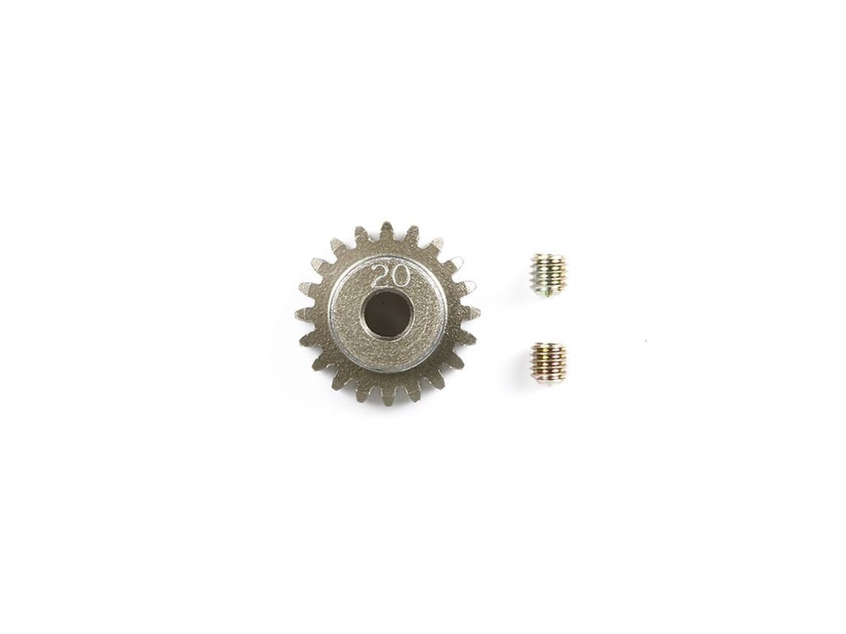 Tamiya 0.6 Module Aluminum Pinion Gear 20T Hard Fluorine Coated
