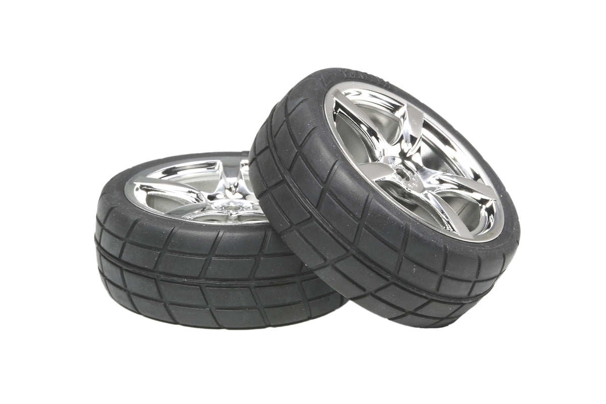 Tamiya RC 5 Spoke Metal Plated Wheels