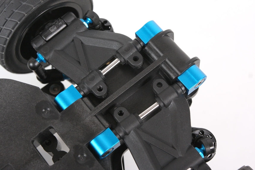 Tamiya M-07 Concept Aluminum Rear Suspension Mount Blue Anodized Upgrade