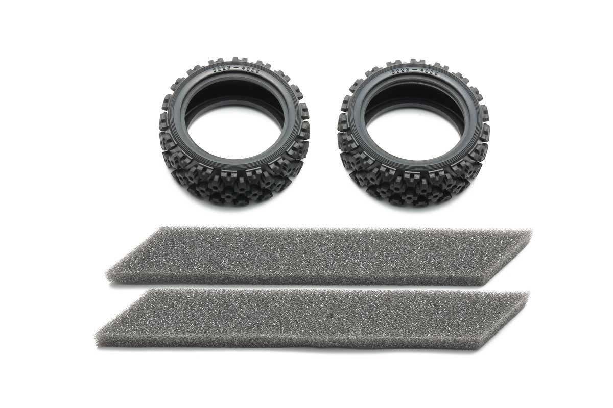 Tamiya RC Rally Block Tires Soft Compound with Foam Inserts 2 Pieces