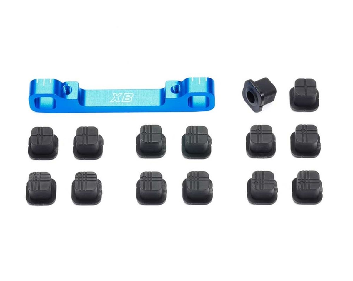 Tamiya Aluminum Adjustable Suspension Mount XB Blue Anodized - TRF419 TA07 TB-05 Upgrade