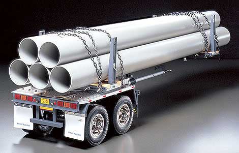 Tamiya Pole Trailer RC Kit - 1/14 Scale Adjustable Long-Load Semi Trailer