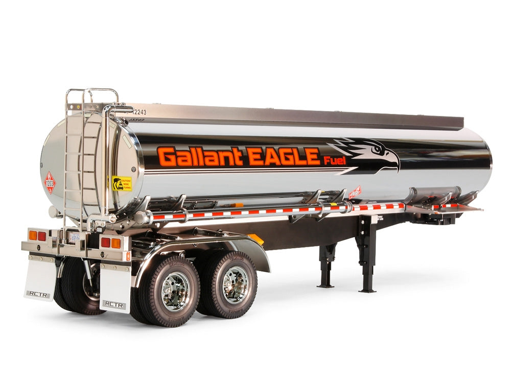 Tamiya Fuel Tank Trailer Gallant Eagle RC Kit - 1/14 Scale Stainless Steel Tanker