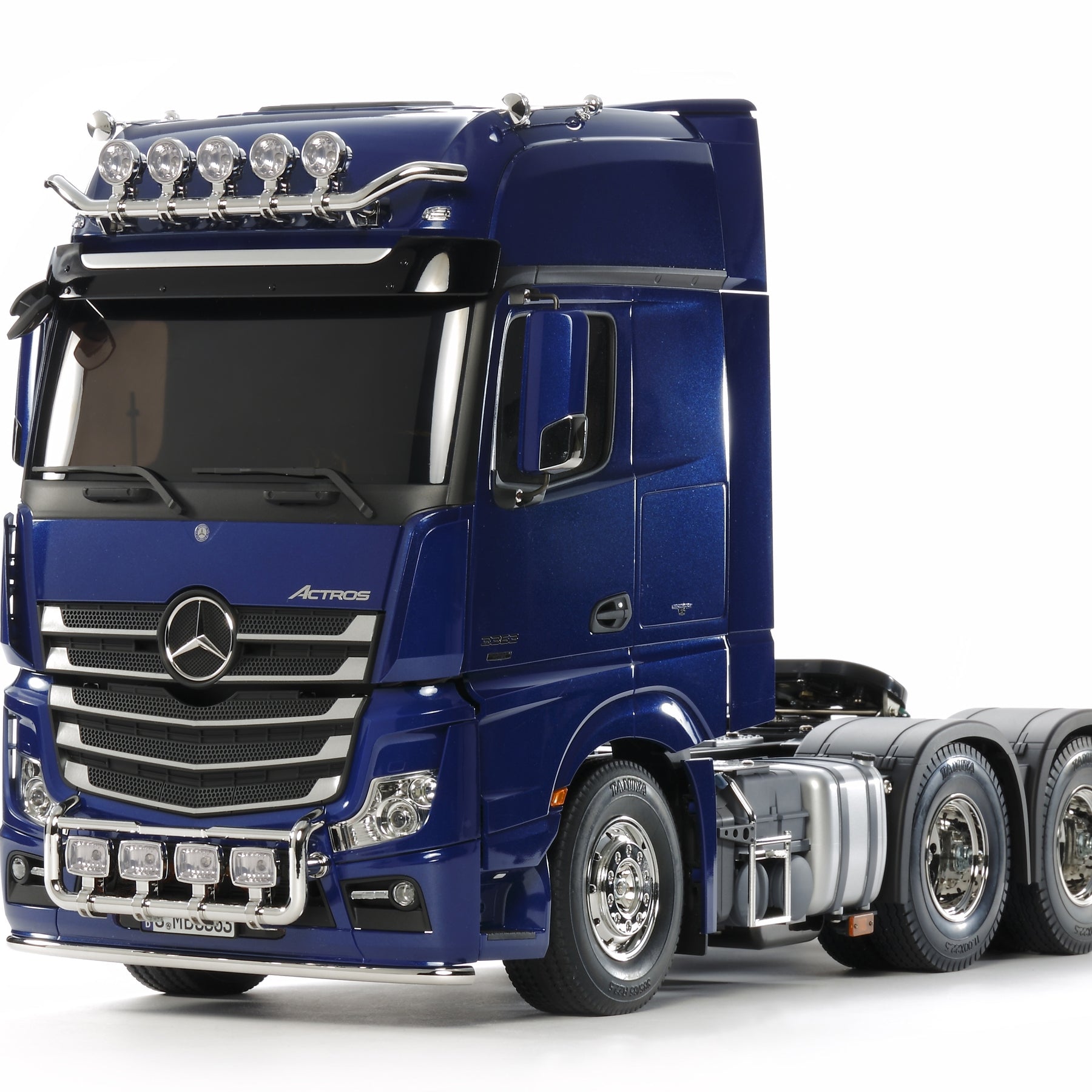 Tamiya Mercedes-Benz Actros 3363 6x4 GigaSpace Pearl Blue RC Semi Truck Kit - 1/14 Scale