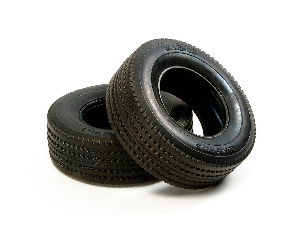 Tamiya RC Tractor Truck Tires, 2pcs, Hard, 30mm 56528