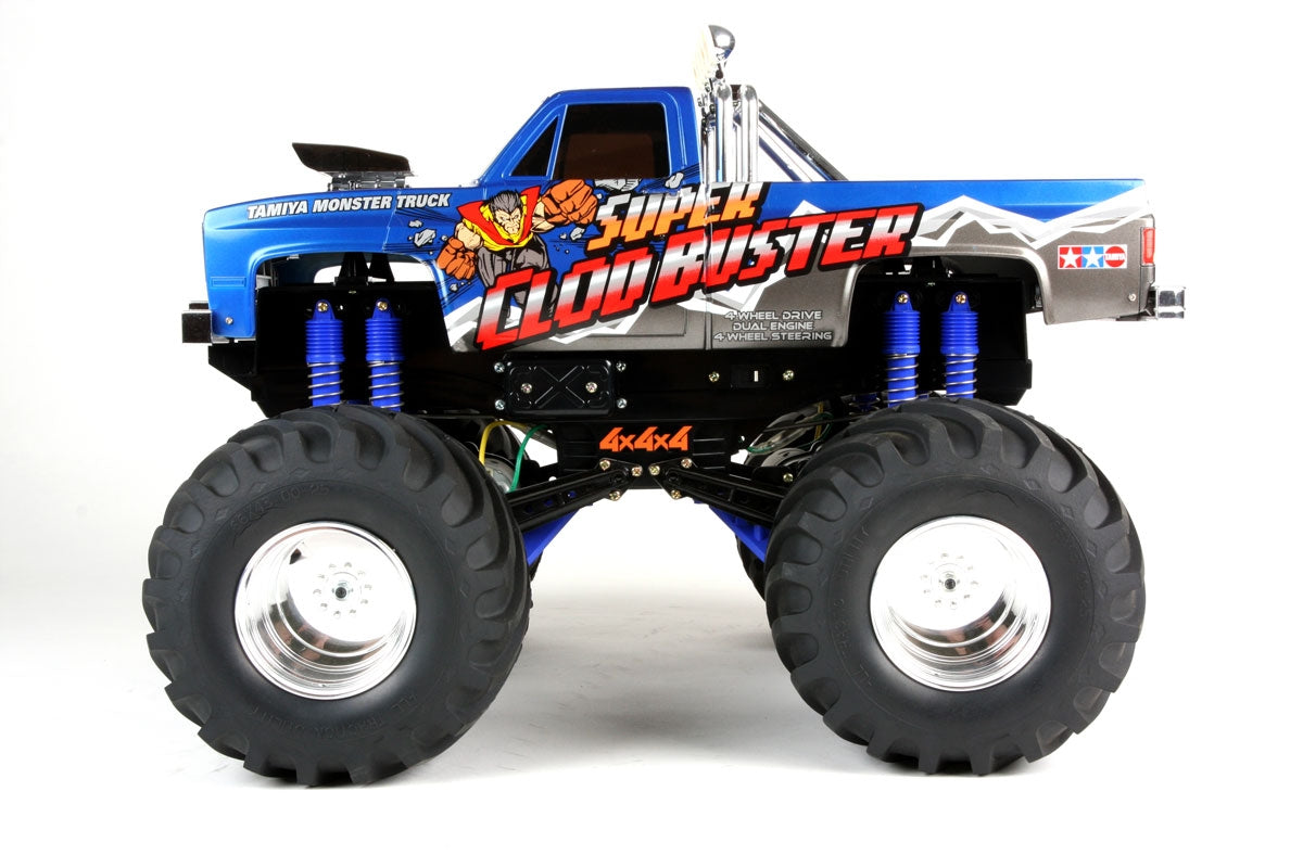Tamiya Super Clod Buster 4WD Monster Truck RC Kit - 1/10 Scale Twin Motor with ESC