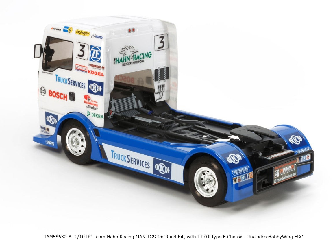 Tamiya 1/10 RC Team Hahn Racing MAN TGS On-Road Kit, w/ TT01 Type 58632
