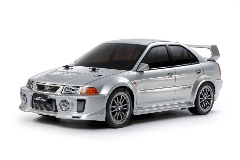 Tamiya 1/10 RC Mitsubishi Lancer Evo V kit, TT-02 Chassis 58713