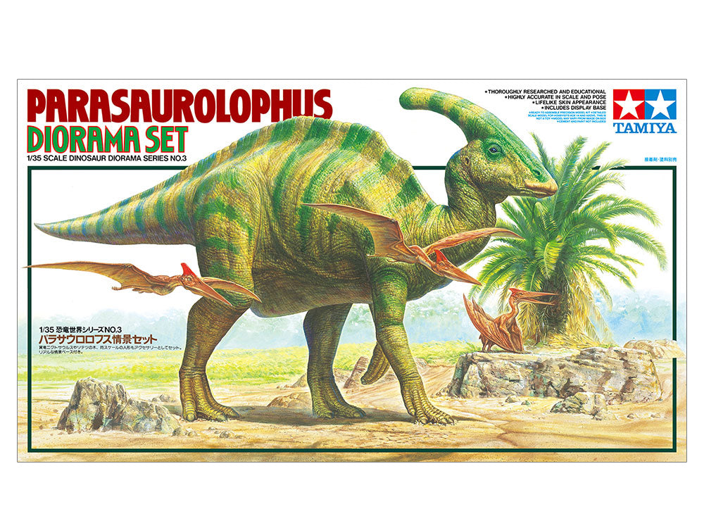Tamiya 1/35 Parasaurolophus Dinosaur Diorama Model Set