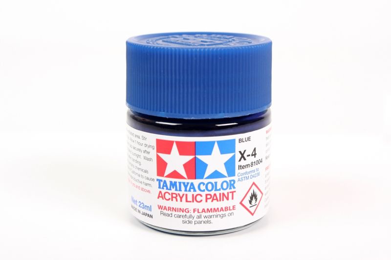 Tamiya Acrylic X-4 Blue, 23ml Bottle  81004