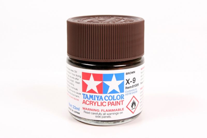 Tamiya Acrylic X-9 Brown, 23ml Bottle  81009