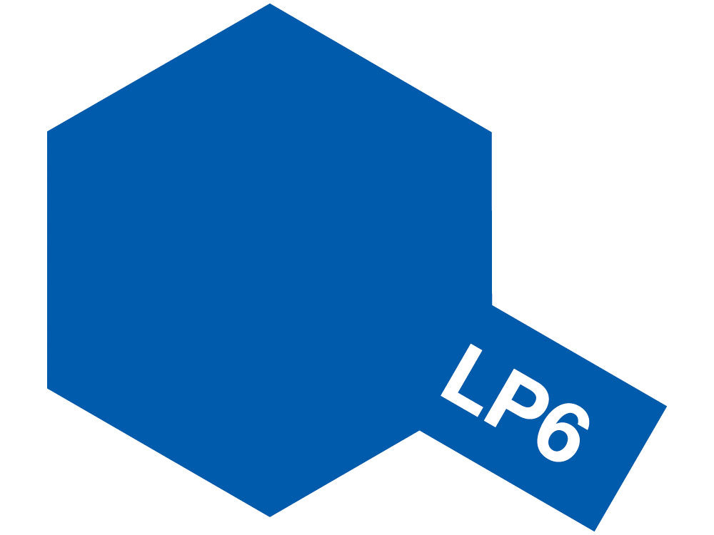 Tamiya LP-6 Pure Blue Lacquer Paint 10ml - Vibrant Gloss Blue