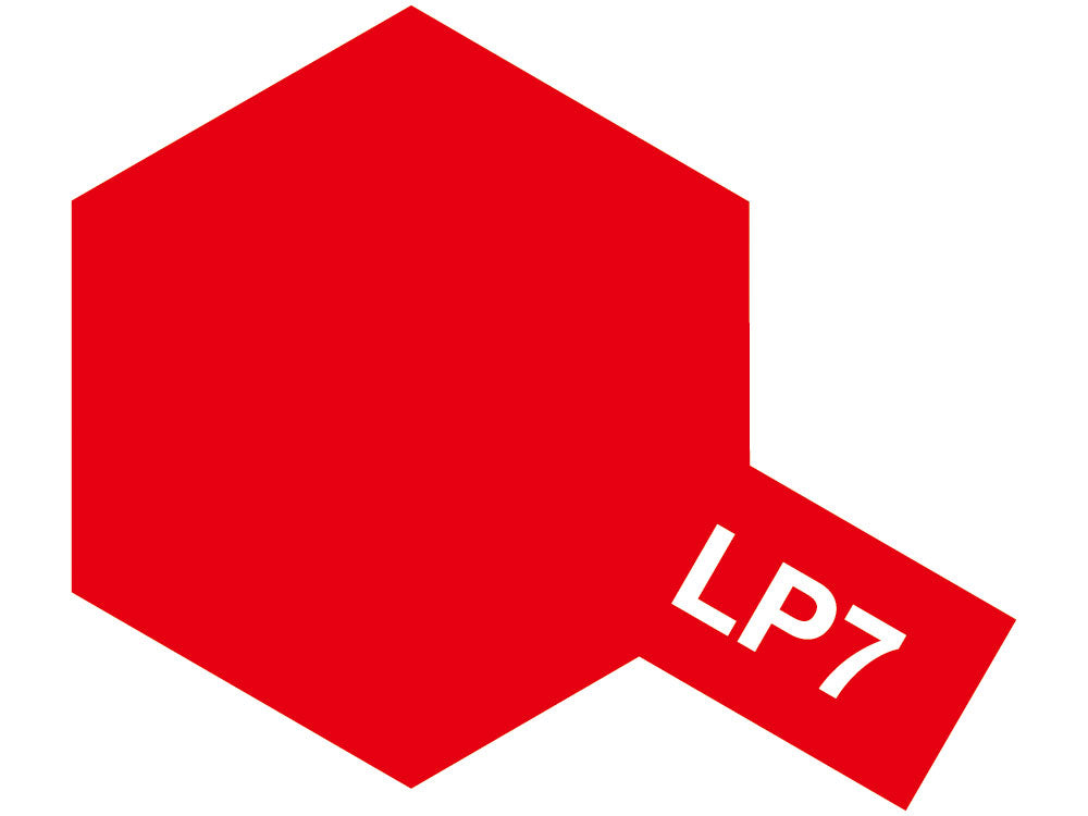 Tamiya LP-7 Pure Red Lacquer Paint 10ml - Vibrant Gloss Red