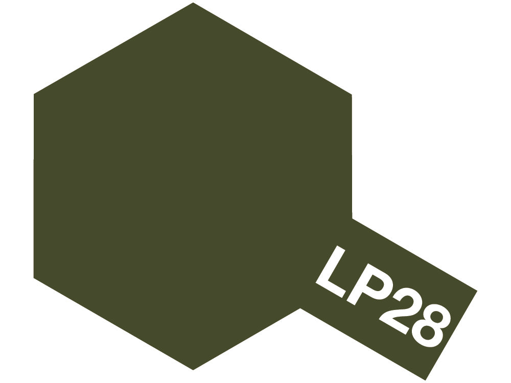 Tamiya LP-28 Olive Drab Lacquer Paint 10ml - Classic Military Green