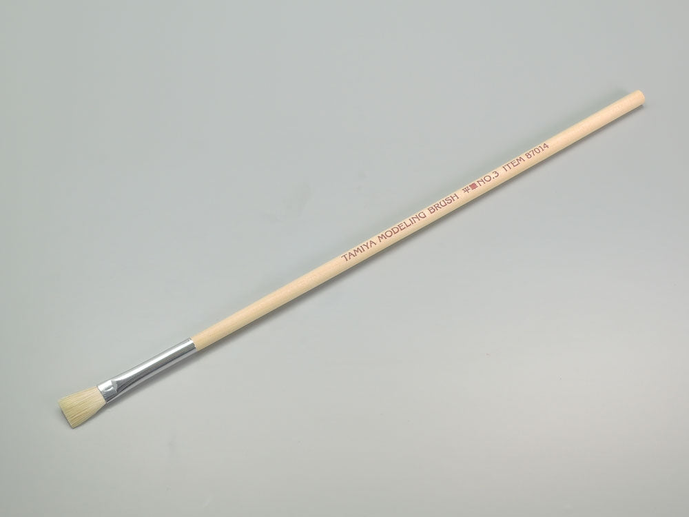 Tamiya Flat Brush No. 3 - 8mm Horse Hair Wide Coverage Brush