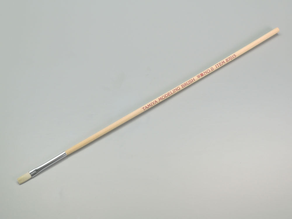 Tamiya Flat Brush No. 0 - 4mm Horse Hair Model Painting Brush