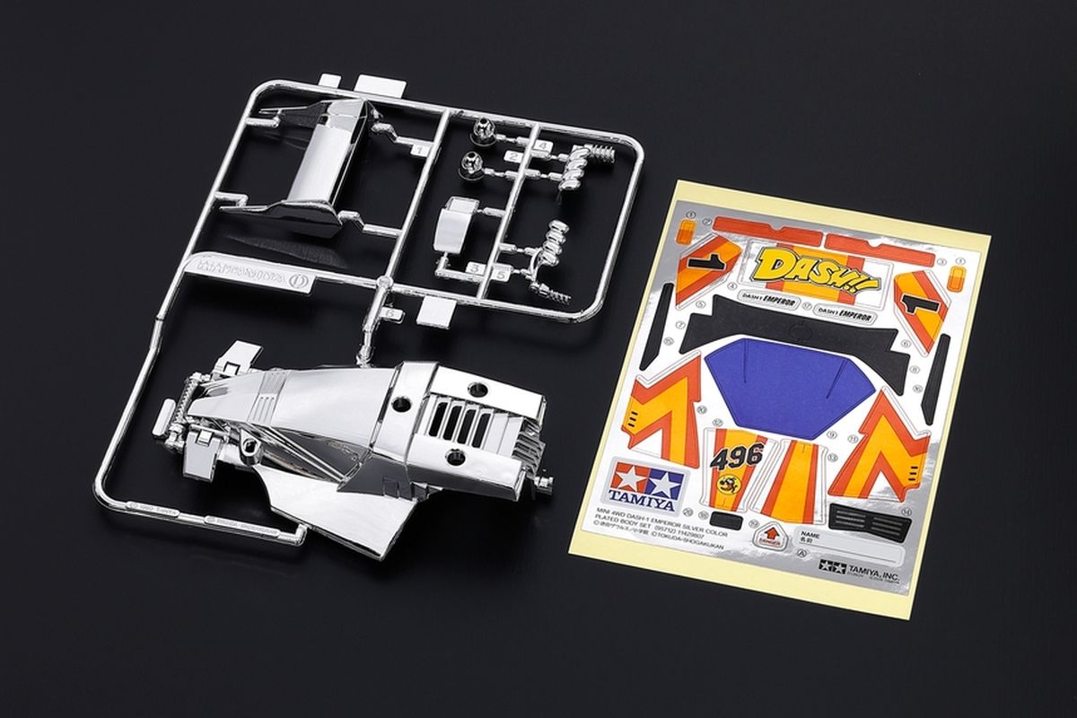 Tamiya JR Body Set Dash - 1 Emperor, Silver Color Plated RC Body