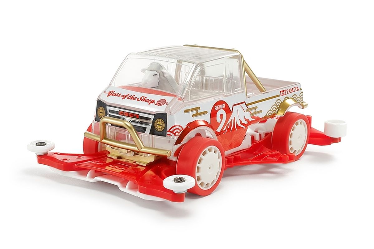 Tamiya Mini 4WD New Year's Edition Year of the Sheep 2027 FM-A Chassis – Limited Kit with Painted Sheep Racer Figure