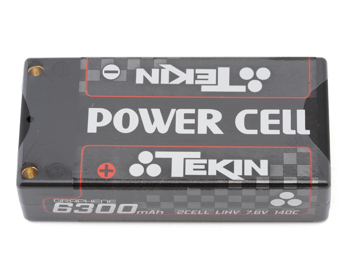 Tekin Power Cell 2S Shorty Graphene LiHV Battery 140C (7.6V/6300mAh) w/5mm Bullets TT1618
