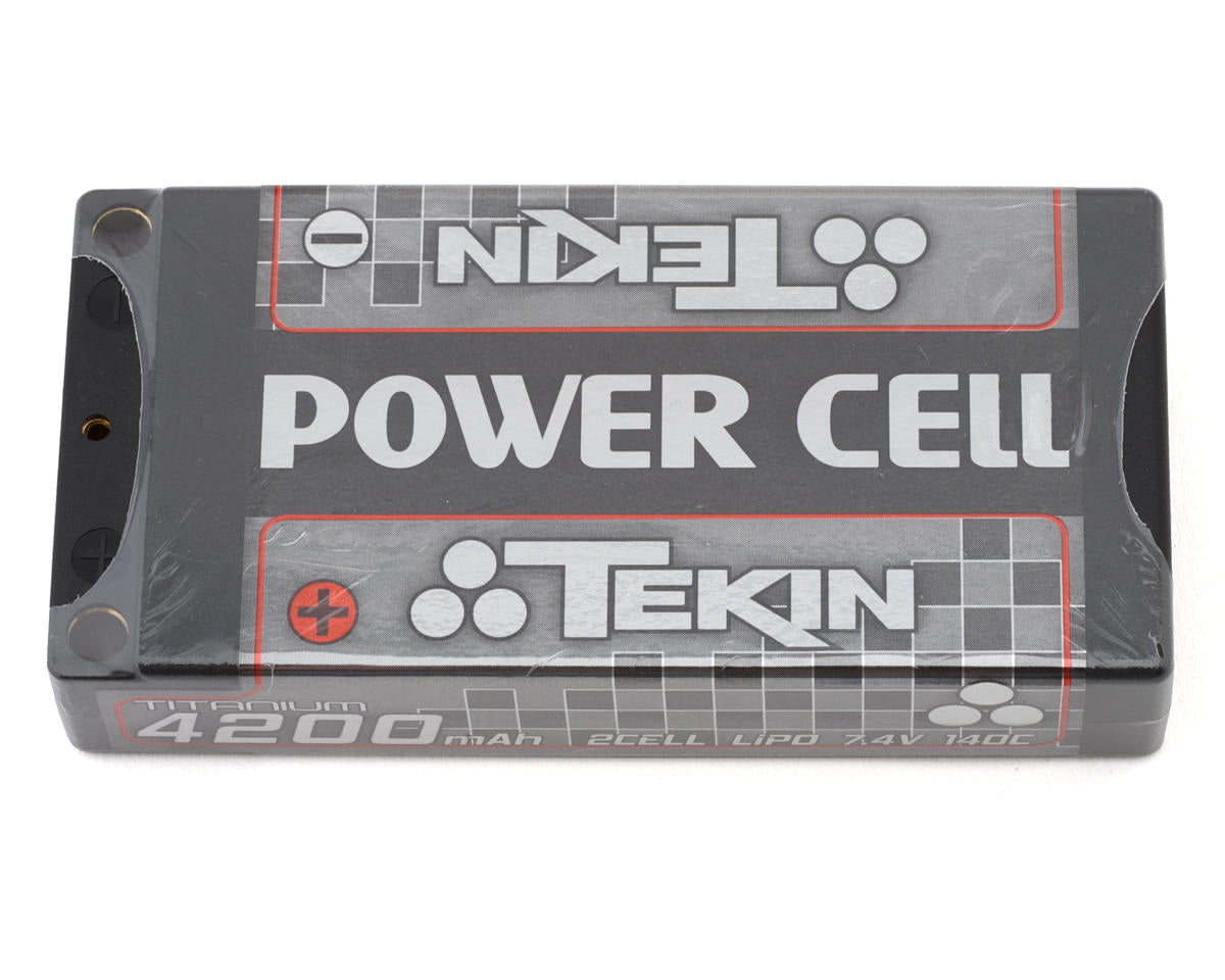 Tekin Titanium Power Cell 2S Shorty ULCG LiPo Battery 140C (7.4V/4200mAh) w/5mm Bullets TT1655