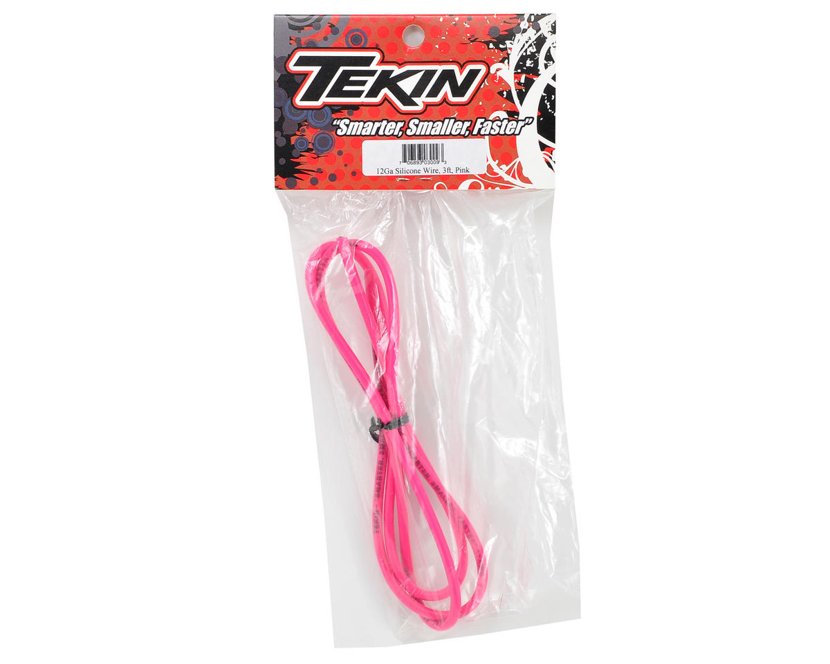 Tekin 12awg Silicon Power Wire (Pink) (3') TT3009